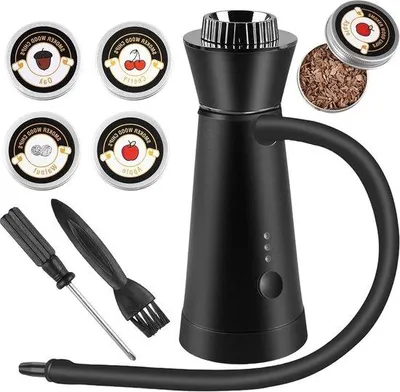 Immagine prodotto di Generatore di fumo portatile con 4 trucioli di legno, affumicatore manuale per carne, formaggio e grigliate