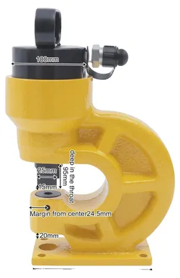 Obrázek produktu pro Hydraulický lis, 31 tun, 4 sad s matricemi, ŽLUTÁ barva