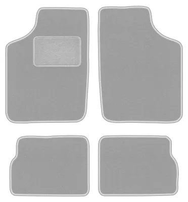 Produktbild von Velours-Fußmatten für Opel Corsa A 1982-1993 (Schrägheck) – 4-tlg, Grau, passgenau – Wielganizator OSLO