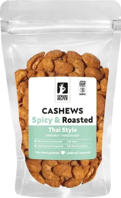Produktbild von Cashews Thai-Style, exotischer Knabberspaß mit Ingwer, Koriander und Zitronengras, 140g