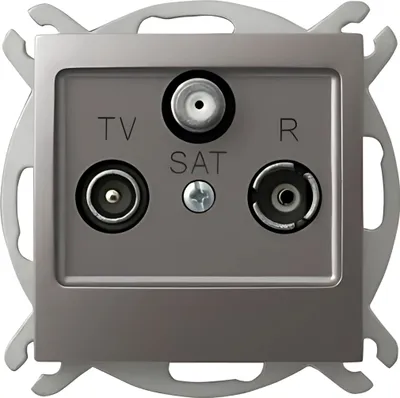 Zdjęcie produktu dla OSPEL Gniazdo Antenowe RTV-SAT Końcowe Tytan Podtynkowe GPA-YS/M/23