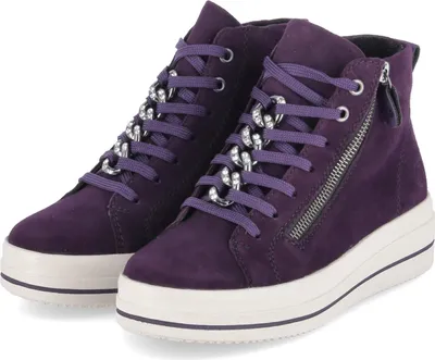 Image de Remonte Femmes Bottines sportives/ Bottines à lacets LIZ HURLEY Violet daim Taille : 38