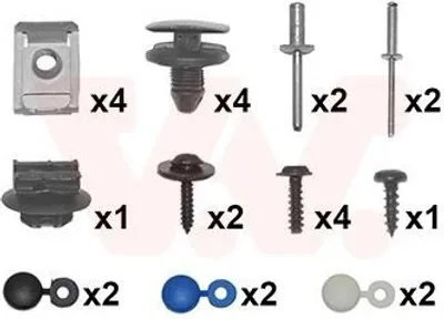 Produktbild von VAN WEZEL Montagesatz Stoßfänger 4035794 Vorne passend für PEUGEOT 208 I Schrägheck (CA, CC)