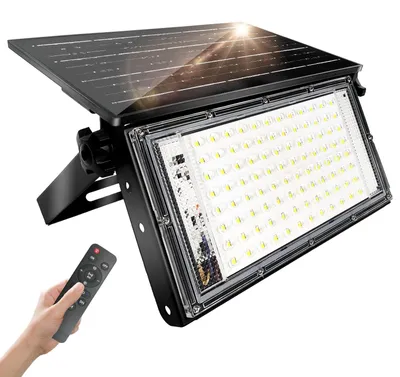 Produktbild von 100W Solar Außenlampe mit Dimmbarem Fernbedienung
