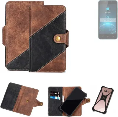 Produktbild von K-S-Trade Handyhülle Schutzhülle Bookstyle Case kompatibel mit Lava Z21 Klapphülle Cover Hülle Schutztasche 1x
