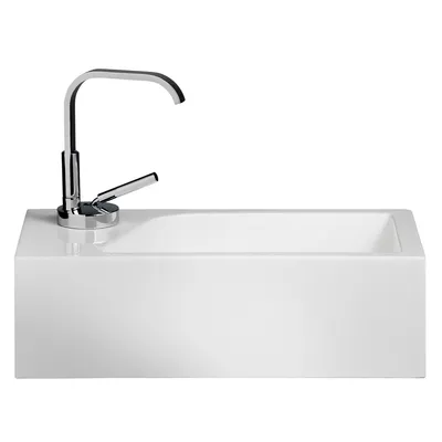 Produktbild von Gäste WC Waschbecken SOHO aus Mineralguss für Wandmontage oder als Aufsatzwaschbecken mit Hahnloch, Ausführung:Hahnloch Rechts