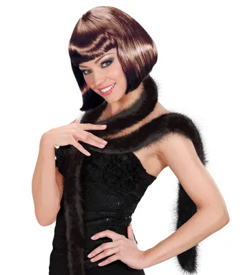 Produktbild von Widmann Marabou Boa Schwarz Kostüm Accessoire Karneval Fasching 20er Jahre Party