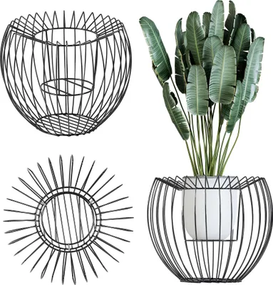 Produktbild von KADAX Gabionen-Blumentopfabdeckung Gabionenstahl 44 cm