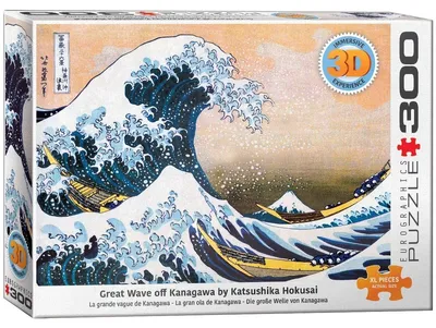 Produktbild von EUROGRAPHICS Puzzle Groß e Wolle Kanagawa 3D-Effekt XL 300 Teile