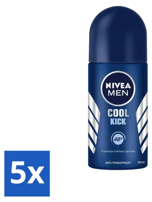 Zdjęcie produktu dla 5 sztuk dezodorantu w sztyfcie NIVEA MEN Cool Kick - 50 ml - zestaw ekonomiczny