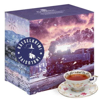 Produktbild von Corasol Krimi & Tee Adventskalender Mord in den Highlands (3. Fall) mit 24 losen Tees & Rätsel-Krimi (214 g)