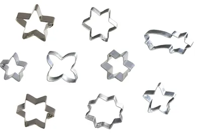 Produktbild von LARES Ausstecher Sterne 9er Set - versch. Größen, Backzubehör
