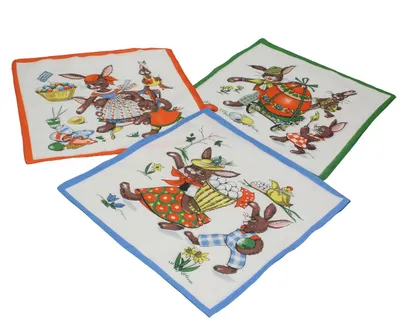 Produktbild von Betz 12er Pack Kindertaschentücher Ostern - 26x26cm - Design 9
