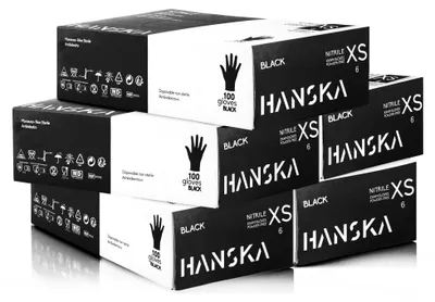 Image de Gants jetables en nitrile, noirs, sans poudre, 500 pièces, taille XS