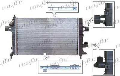 Produktbild von FRIGAIR 0107.3090 Kühler Wasserkühler Motorkühler für OPEL ZAFIRA B (A05) Astra H Caravan (A04) Astra H Schrägheck (A04) Astra H GTC (A04)
