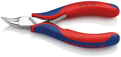 Produktbild von Knipex 35 42 115, Spitzzange, 1,5 mm, 2,25 cm, Stahl, Blau, Rot, 115 mm