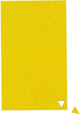 Produktbild von MAUL Magnetsymbol Dreieck 180 Stück Ferrit magnetisch beschriftbar 1 x 1 x 0.1 cm gelb