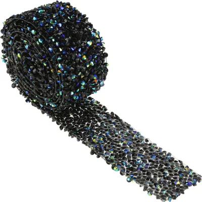 Zdjęcie produktu dla Mesh W Roll Deco Ines Ribbon f��r W Ft - and Shine W Decoration (Black + Blue AB Colour)