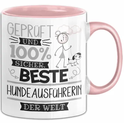 Produktbild von Beste Hundeausführerin Der Welt Tasse Geschenk für Eine Hundeausführerin  Und Sicher Geschenkidee Geburtstag Weihnachten (Rosa)