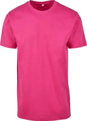 Produktbild von Build Your Brand BY004 | Round Neck Herren T-Shirt - Farbe: Hibiskus Pink - Größe: 4XL