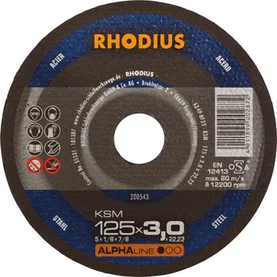 Produktbild von Rhodius Trennscheibe KSM 125x3,0x22,23mm Stahl Alphaline - 200543