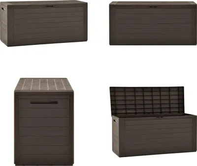 Obrázek produktu pro vidaXL Zahradní box hnědý 116x44x55 cm - Úložný box - Úložné boxy - Zahradní box na polštáře - Zahradní boxy na polštáře