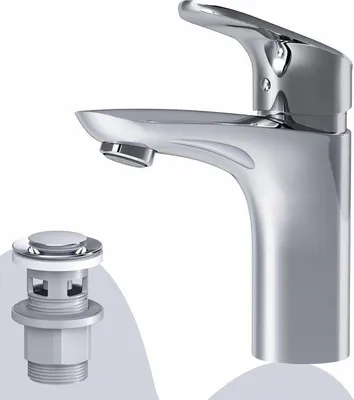 Produktbild von Famanu Waschbeckenarmatur mit Einhebelmischer - Chrom, 2 Auslaufhöhen