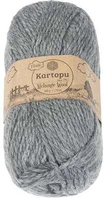 Zdjęcie produktu dla Włóczka MELANGE WOOL - 100 g / 170 m - szara