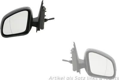 Produktbild von Außenspiegel passend für Smart Fortwo/Forfour -453 07/14- Set links & rechts schwarz A4538113300 963730986R A4538100700 963026753R A45381133 Johns