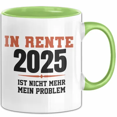 Produktbild von Trendation -  Renter 2022 Tasse Ruhestand Geschenk Rente für Mann Frau Lustig Renteneintritt Abschied Rentnerin Spruch (Grün)