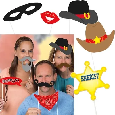 Produktbild von Western Foto Requisiten 10 tlg.