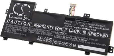 Produktbild von vhbw Akku kompatibel mit Asus ZenBook UX510UX-CN179T, UX510UX-CN047T, UX510UXCN179T, UX510UXCN216T Notebook (3950 mAh, 11,1 V, Li-Polymer)