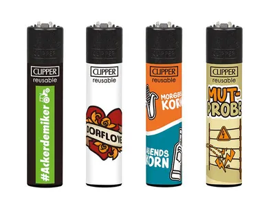 Produktbild von Clipper Feuerzeuge 4er Set Dorfleben #3