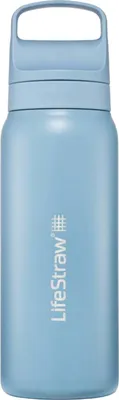 Produktbild von LifeStraw Wasserfilterflasche Go 2.0 Isländisch Blau Edelstahl isoliert 700 ml - Blau