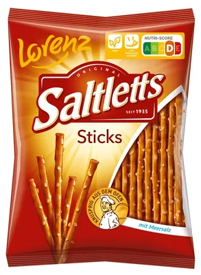 Immagine prodotto di Lorenz Saltletts Sticks - Biscotti pretzel conmarino 75g - confezione da 24 pz