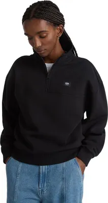 Produktbild von Vans Leighton Fleece Mock Neck Halbreißverschluss-sweatshirt Schwarz M Frau Schwarz M