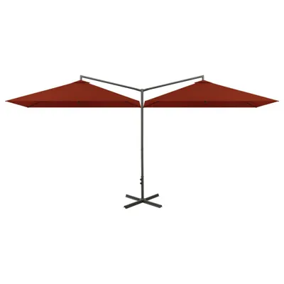 Immagine prodotto di Ombrellone Doppio con Palo in Acciaio Terracotta 600x300 cm