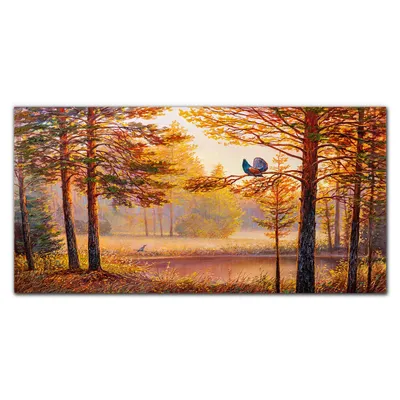 Produktbild von Coloray Bild aus Leinwand 120x60 Leinwand Dekoration - Wald Wasser Natur
