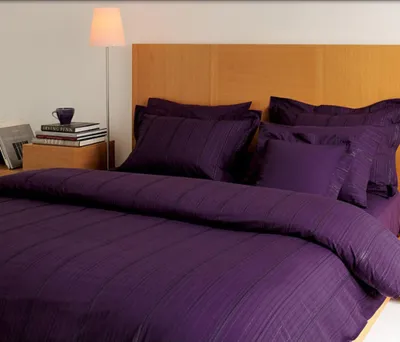 Obrázek produktu pro Saténové povlečení Valeron Larkin Plum Velikost: 140x200 + 70x90 cm