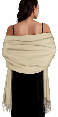 Immagine prodotto di SWAT PANY: Stola elegante da donna in pashmina, ideale per abiti da sera e per l'inverno