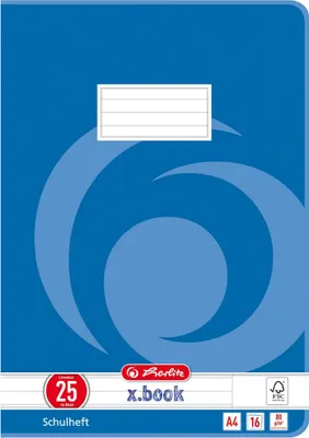 Produktbild von 5 Herlitz Schulhefte / DIN A4 / 16 Blatt / Lineatur 25