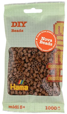 Productafbeelding van Hama strikparels 190-76, Hama biologische strikparels midi, nougatkleur, in zak