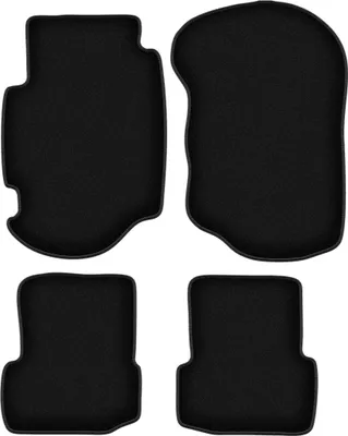 Produktbild von Wielganizator Velours-Autoteppiche – passend für Ford Escort MK7 (Schrägheck, Kombi, Bj. 1995-2002) –  schwarz, passgenau, mit Befestigungen set 4 Stk.