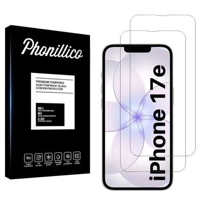 Produktbild von Hartglas für iPhone 17e [2 Stück] Displayschutzfolie Screen Protector Film Anti-Kratzer Glas Resistant Phonillico®