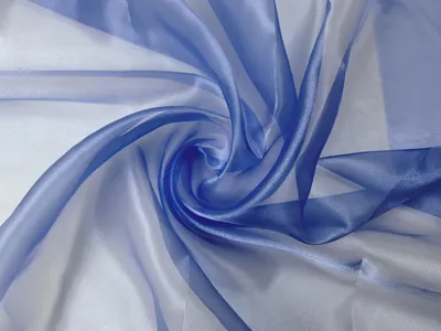 Produktbild von Crystal Organza Stoff Meterware 150 cm Breite, Blau