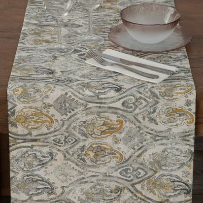 Produktbild von Festliche Tischdecke Tischdekoration BOCONO senfgelb gelb 40x180 cm   -5%