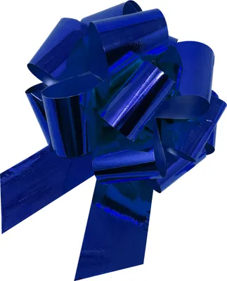 Produktbild von Oblique Unique Geschenkschleife Deko Schleife für Geschenke Tüten Zuckertüte Weihnachten Geschenkdeko Metallic - blau