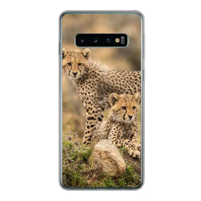 Produktbild von MuchoWow® Handyhülle Schutzhülle Hülle für Samsung Galaxy S10 Leopard - Jungtier - Natur Silikon Softcase Handy Hülle - Handytasche