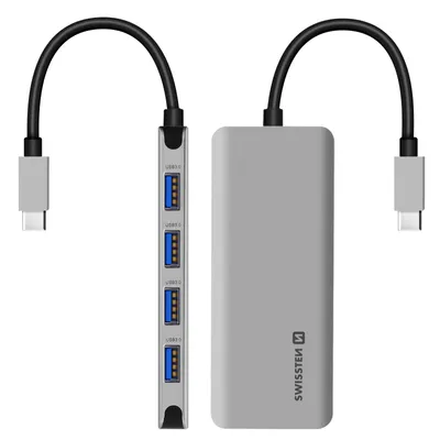Productafbeelding van Swissten 44040101, USB-C, USB 3.2 Gen 1 (3.1 Gen 1) Type-A, 5000 Mbit/s, Aluminium, Aluminium, 1 stuk