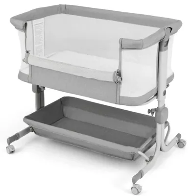 Obrázek produktu pro Dětská boční postýlka se 6 výškovými úrovněmi BC10189HS, šedá